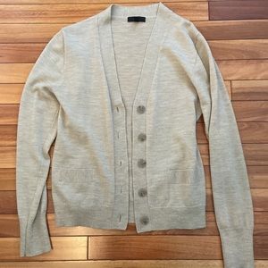 Tan J Crew Cardigan